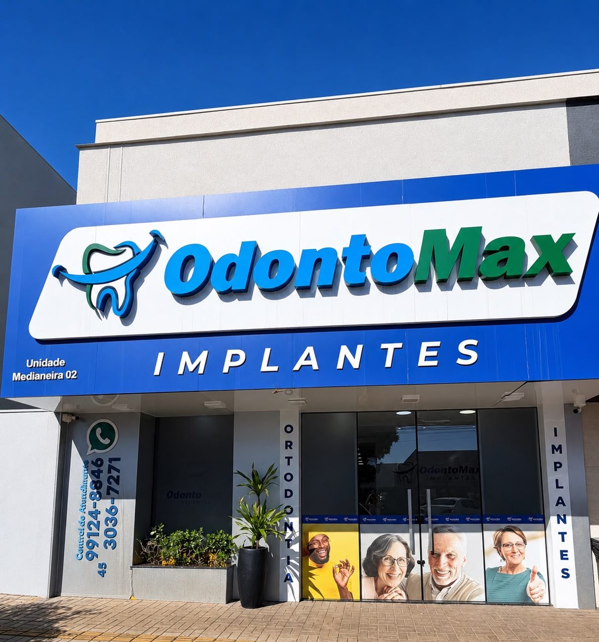 Fachada de uma unidade da OdontoMax Implantes 16